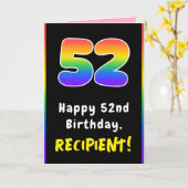 52e verjaardag: kleurrijke regenboog # 52, Naam va Kaart (Gele Bloem)