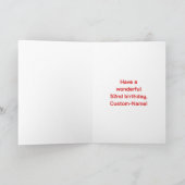 52e verjaardag: Leuke regenboog #, Aangepaste naam Kaart (Binnen)