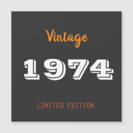 52e verjaardag magnetische uitnodiging - Vintage 1