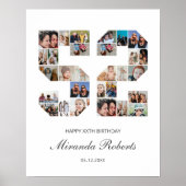 52e verjaardag nummer 52 aangepaste fotocollage poster (Voorkant)