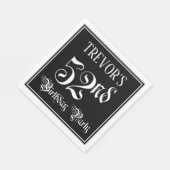 52e verjaardag Partij — Fancy Manuscript + de Naam Servet (Hoek)