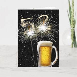 52e Verjaardag Sparklers met Beer Mok Kaart