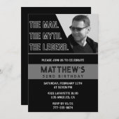 52e verjaardag uitnodiging Black The Man The Legen (Voorkant / Achterkant)