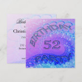 52e verjaardag uitnodiging van de feestdag, Abstra (Voorkant / Achterkant)