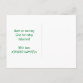 52e verjaardag: Vet, Vun, Eenvoudig, Regenboog 52 Briefkaart (Achterkant)