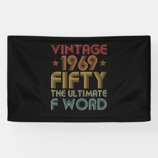 52e verjaardag - Vijftig van het ultieme F Word Spandoek (Horizontaal)