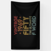 52e verjaardag - Vijftig van het ultieme F Word Spandoek (Verticaal)