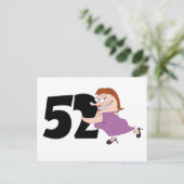 52e verjaardagscadeau - Grappige cartoon Briefkaart (Staand voorkant)