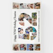 52e verjaardagsfeest Nummer 52 fotocollage Spandoek (Verticaal)