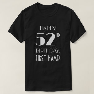 52e verjaardagsfeestje - Art Deco geïnspireerd loo T-shirt