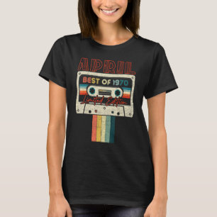52ste Verjaardag april Beste van 1970 Cassetteband T-shirt