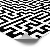52x52 of het Kleinere Poster Maze1 past het wit aa (Hoek)