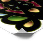 52x52 of Kleiner Poster, Abstract Patroon gekleurd Poster (Hoek)