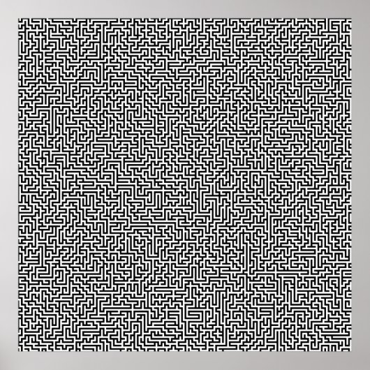 52x52 of Kleiner Poster Doolhof3 Pas de witte aan! (Voorkant)