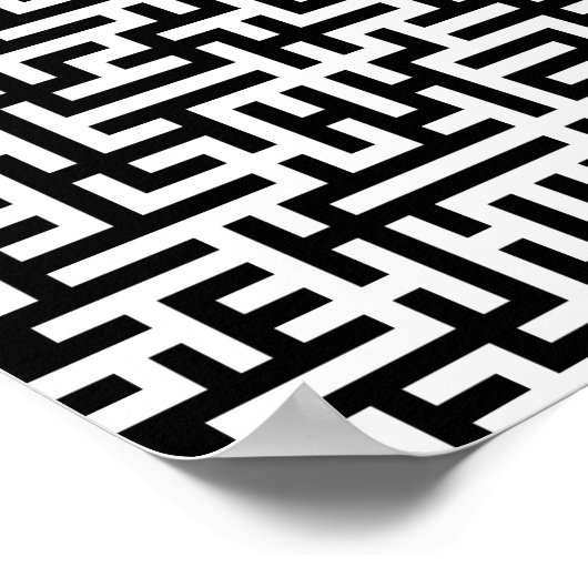 52x52 of Kleiner Poster Maze2 Pas het wit aan! (Hoek)