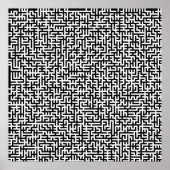 52x52 of Kleiner Poster Maze2 Pas het wit aan! (Voorkant)