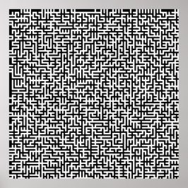52x52 of Kleiner Poster Maze2 Pas het wit aan!