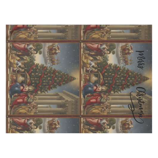 52x70 Cotton Nativity Christmas Tablecloth Tafelkleed (Voorkant (Horizontaal))