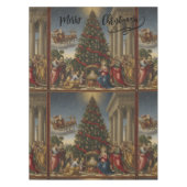 52x70 Cotton Nativity Christmas Tablecloth Tafelkleed (Voorkant)