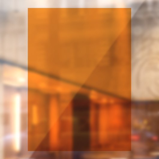 52x72 Solid Orange Partial Transparent Design Raamsticker (Vel 2)