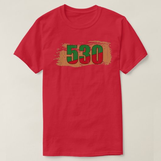 530 California Area Code1 T-shirt (Design voorkant)