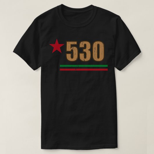 530 California Area Code T-shirt (Design voorkant)