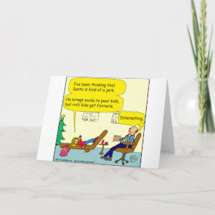 530 Santa is een cartoon Feestdagen Kaart