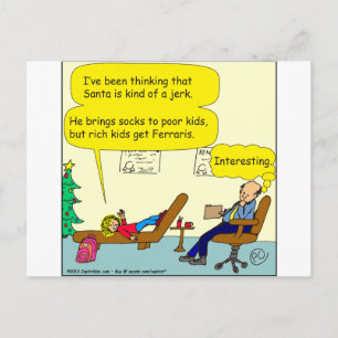 530 Santa is een cartoon Feestdagenkaart