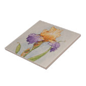 5310 Paarse en Gold Iris Tegeltje (Zijkant)