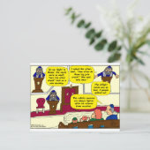 531 Rabbi Vacation cartoon Briefkaart (Staand voorkant)