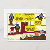 531 Rabbi Vacation cartoon Briefkaart (Voorkant / Achterkant)