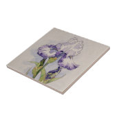 5327 Paarse en witte iris Tegeltje (Zijkant)