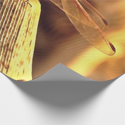 534424932Elegant Red Darter Dragonfly Insect Art Cadeaupapier (Hoek)