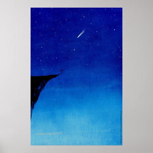 5383.Leren naar vliegen/blauwrand? Poster/afdruk Poster (Voorkant)