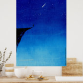 5383.Leren naar vliegen/blauwrand? Poster/afdruk Poster (Keuken)