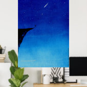 5383.Leren naar vliegen/blauwrand? Poster/afdruk Poster (Thuiskantoor)