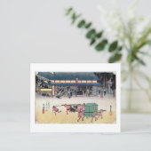 53. 草 宿, 広 重 BRIEFKAART (Staand voorkant)