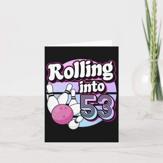 53 Bowling 53ste verjaardag Kaart (Voorkant)