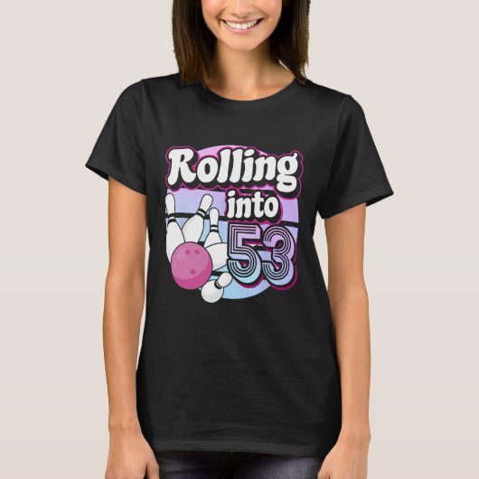 53 Bowling 53ste verjaardag T-shirt (Voorkant)