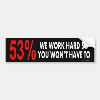 53% BUMPERSTICKER