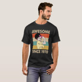 53 jaar Geweldige sinds 1970 53e verjaardag T-shirt (Voorkant volledig)