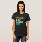 53 jaar Geweldige sinds oktober 1969 53e geboorte T-shirt (Voorkant volledig)