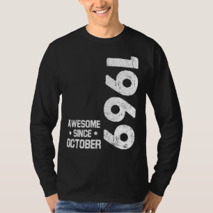 53 jaar Geweldige sinds oktober 1969 53e geboorte T-shirt