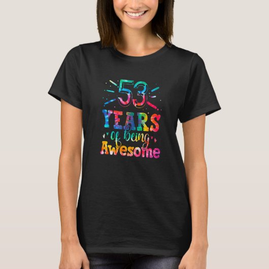 53 jaar Geweldige stropdasverf 53 jaar oud 53r T-shirt (Voorkant)