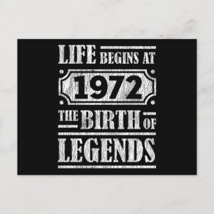 53 Jaar Oud 1972 Geboorte Van Een Legende 53e Verj Briefkaart