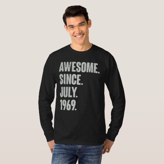 53 jaar oud 53 jaar Geweldige sinds juli 1966 T-shirt (Voorkant volledig)