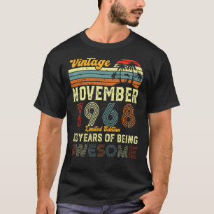 53 jaar oud 53 jaar november 1968 t-shirt
