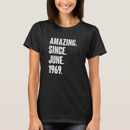 53 jaar oud 53e verjaardag geweldig sinds juni 196 t-shirt (Voorkant)