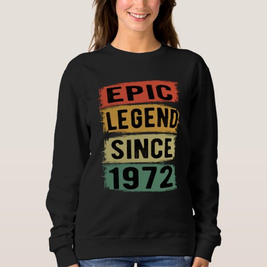 53 jaar oud Bday 1972 Epic Legend 53ste verjaardag Trui (Voorkant)