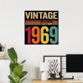 53 jaar oud cadeau  1969 53th Birthday Poster (Thuiskantoor)